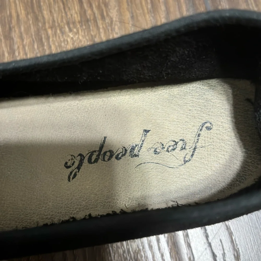 Free People black suede espadrilles size 8